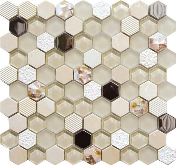 Hexagono Beige Nacar